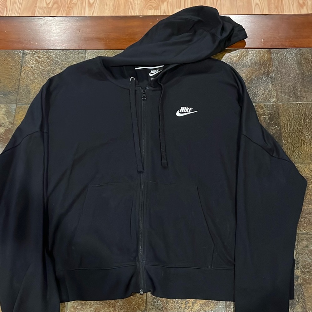 Black Nike Front Zip Sweatshirt Jacket